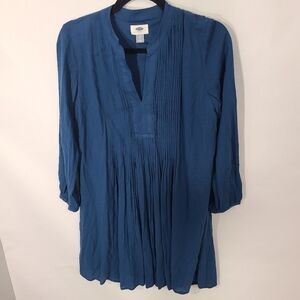 Old Navy Women's Size XS Teal Mini Shirt‎ Dress Casual Boho